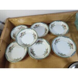 Vtg Lot Of 7 NORITAKE M GAINSBORO Berry Fruit Sauce Bowls Japan 5-1/4" READ